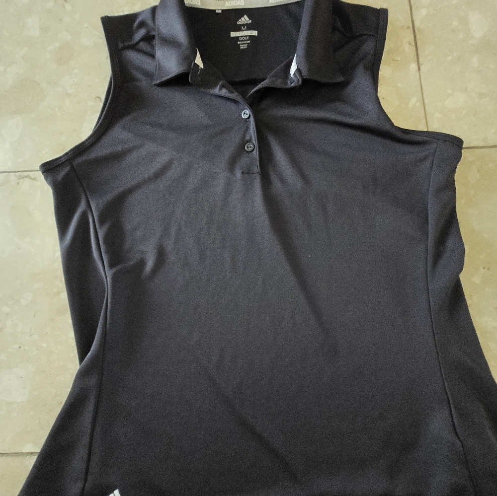 Women's Sleeveless Adidas Golf Tennis Top - Black - Medium NEW